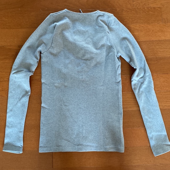 Free People - Intimately - heathered grey top w/lace up front - Picture 2 of 3